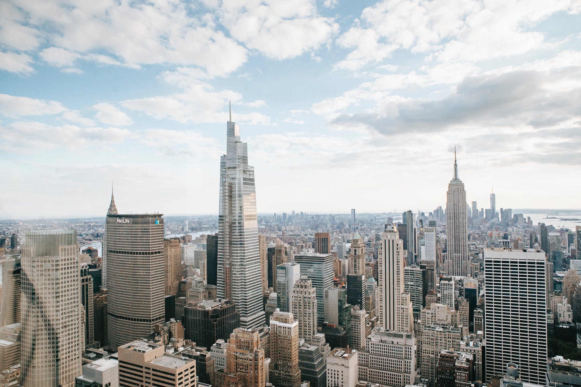 cityscape with contemporary buildings